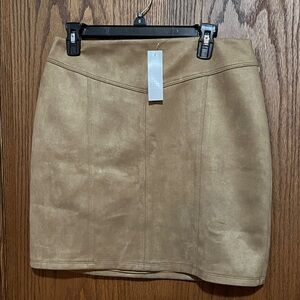 White House Black Market Camel Mini Skirt